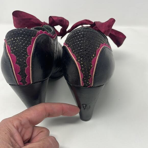 Poetic License Shortie Boot ribbon lace up heels women’s 38/7 US - Picture 7 of 15